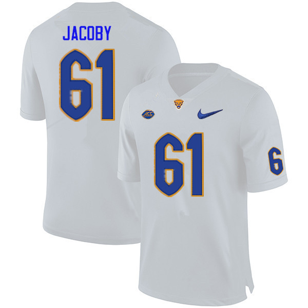 Men #61 Ryan Jacoby Pitt Panthers College Football Jerseys Sale-White